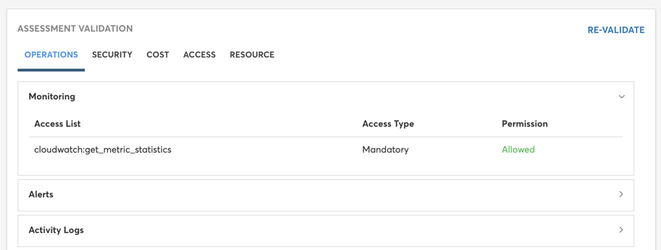 Operations Validation Results