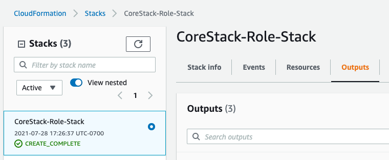 CoreStack-Role-Stack Output